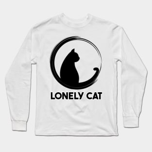 Lonely Cat- Circular Long Sleeve T-Shirt